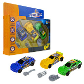 Набор из 3 машинок Трюк-трек 1toy Т19361
